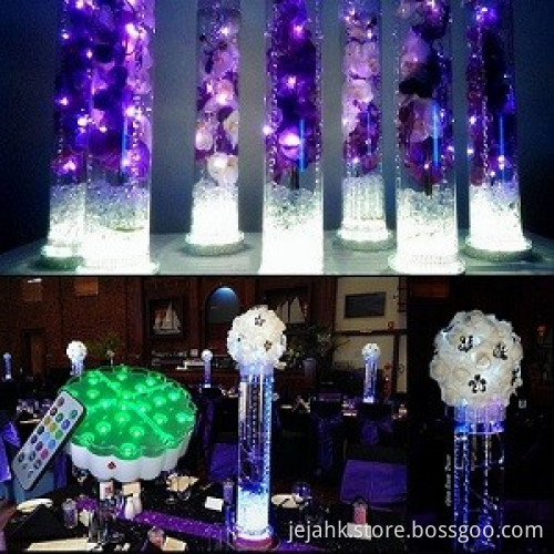 Remote Controlled Wedding Candle Holder Party Led Light For Wedding Cake Base